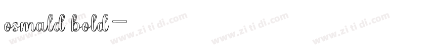 osmald bold字体转换